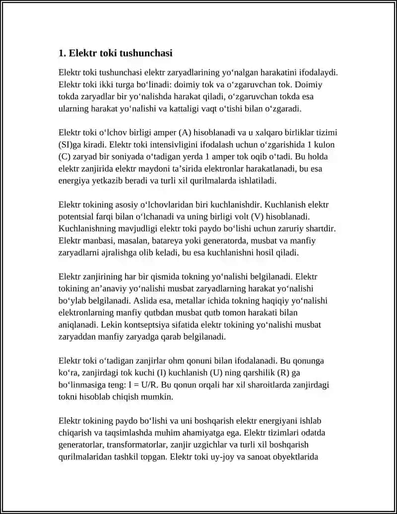 ELEKTR TOKI HAQIDA TUSHUNCHA 3