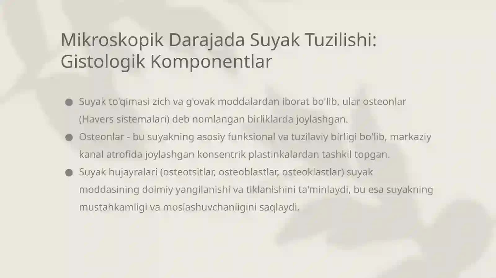 Organizmda Suyaklarning Tuzilishi va Funksiyalari 3