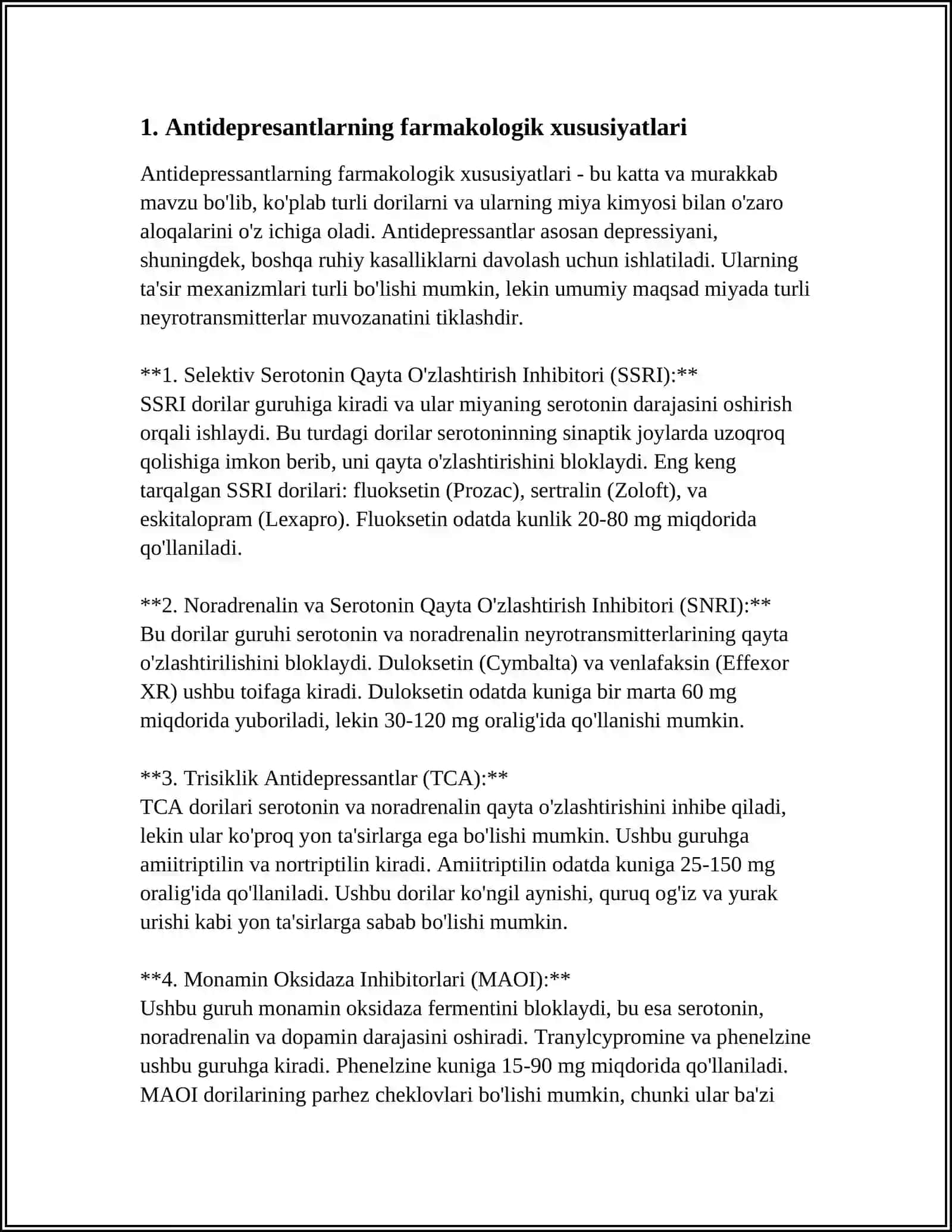 PSIXOTROP DORI VOSITALARINING KLINIK FARMAKOLOGIYASI 3