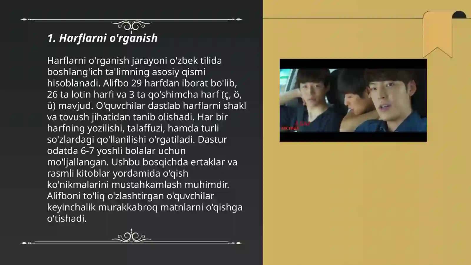 Harflarni o'rganish 3