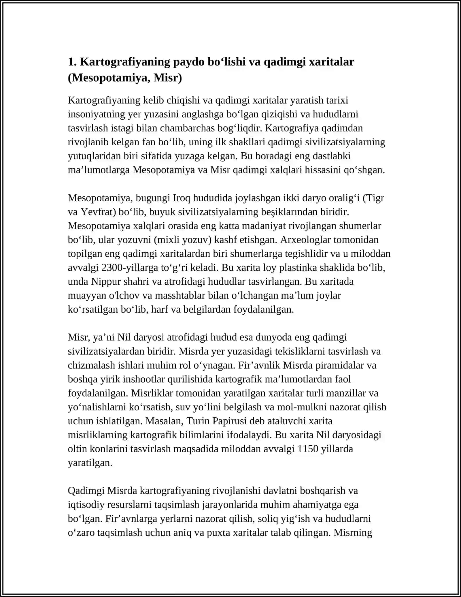 KARTOGRAFIYANING TARIXI VA RIVOJLANISH BOSQICHLARI 3
