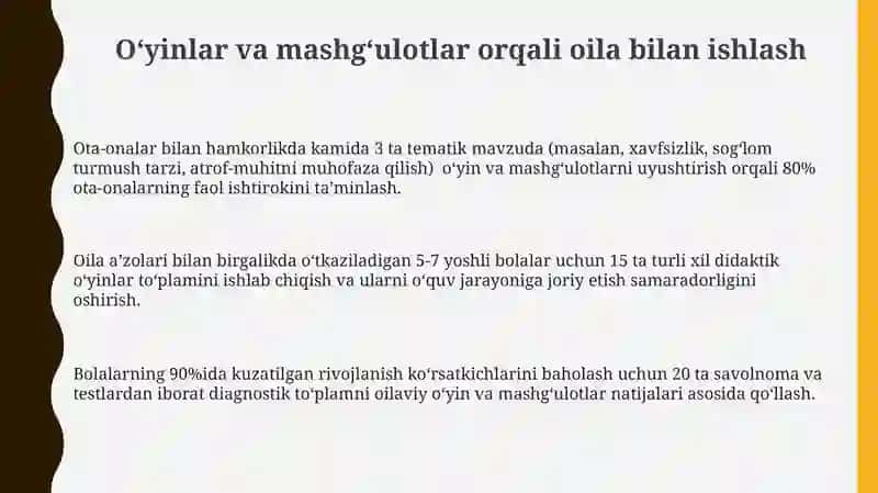 Maktabgacha talim tashkilotining oila bn ishlash shakllari 3