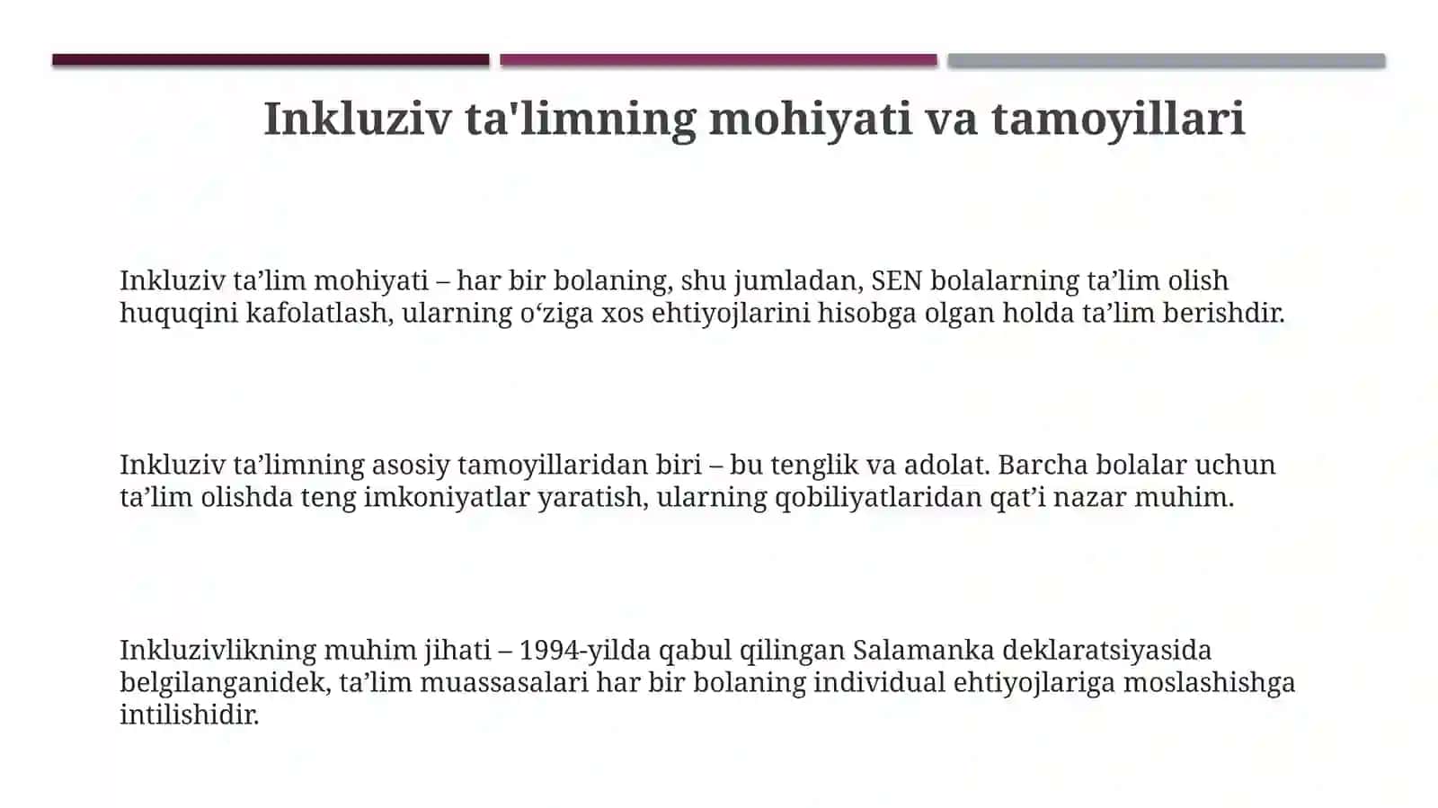 Inklyuziv ta'limning mohiyati va tamoyillari 3