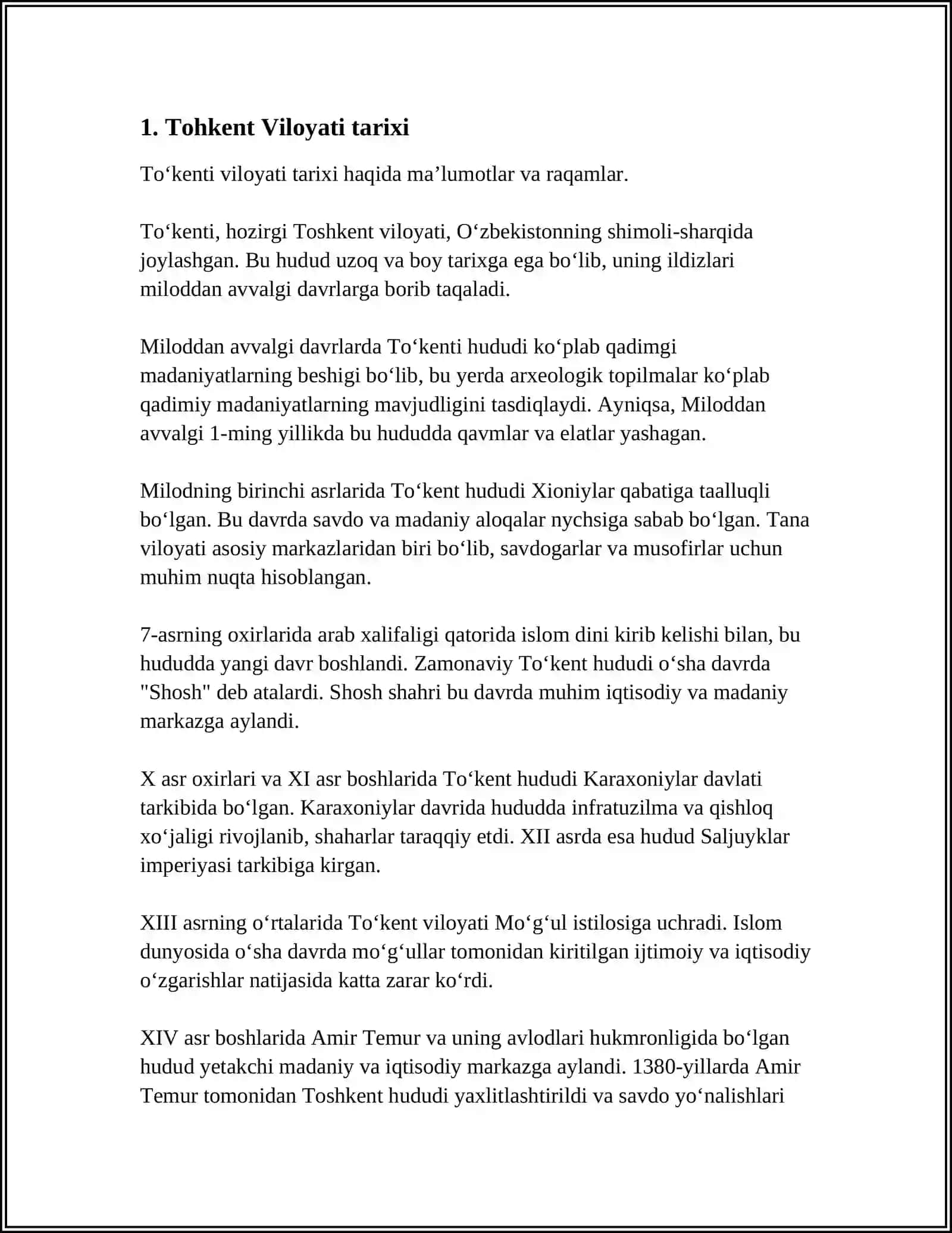 REFERAT TOSHKENT VILOYATI 3