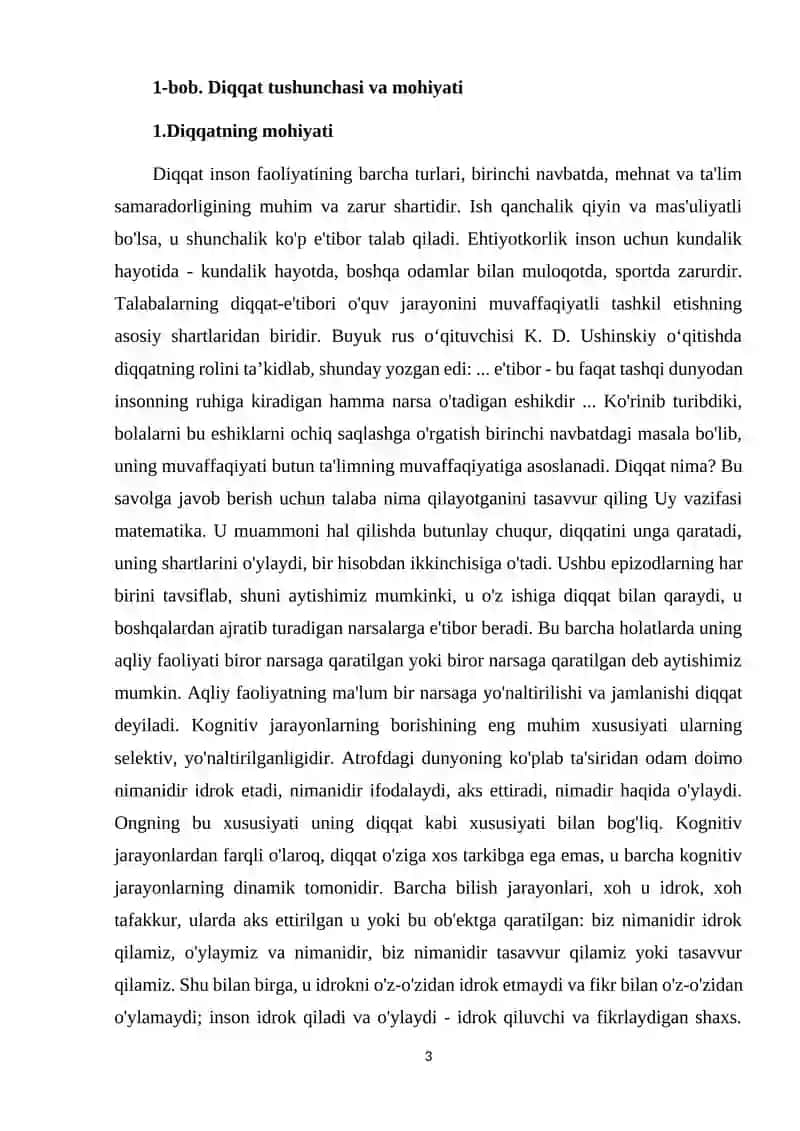 DIQQATNING FUNKSIYALARI, TURLARI, ASOSIY XUSUSIYATLARI 3
