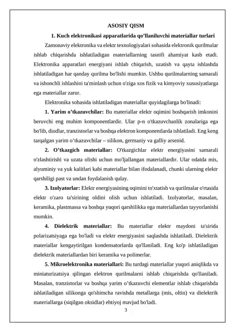 Zamonaviy texnologiyalar rivojlanishi bilan kuch elektronikasi 3