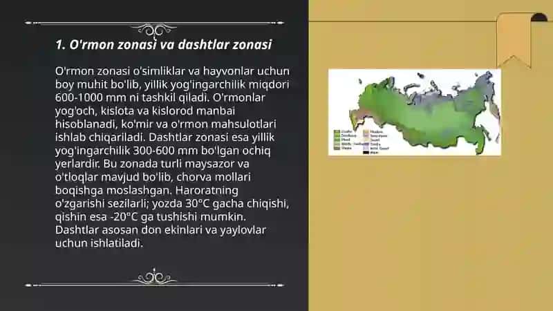 Yevrosiyo tabiat zonalarining bir-biridan farqi haqida 3