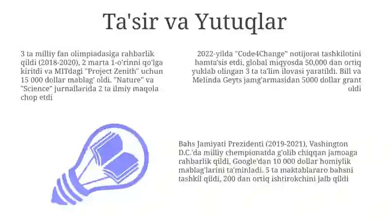 Ta'sir va Yutuqlar 3
