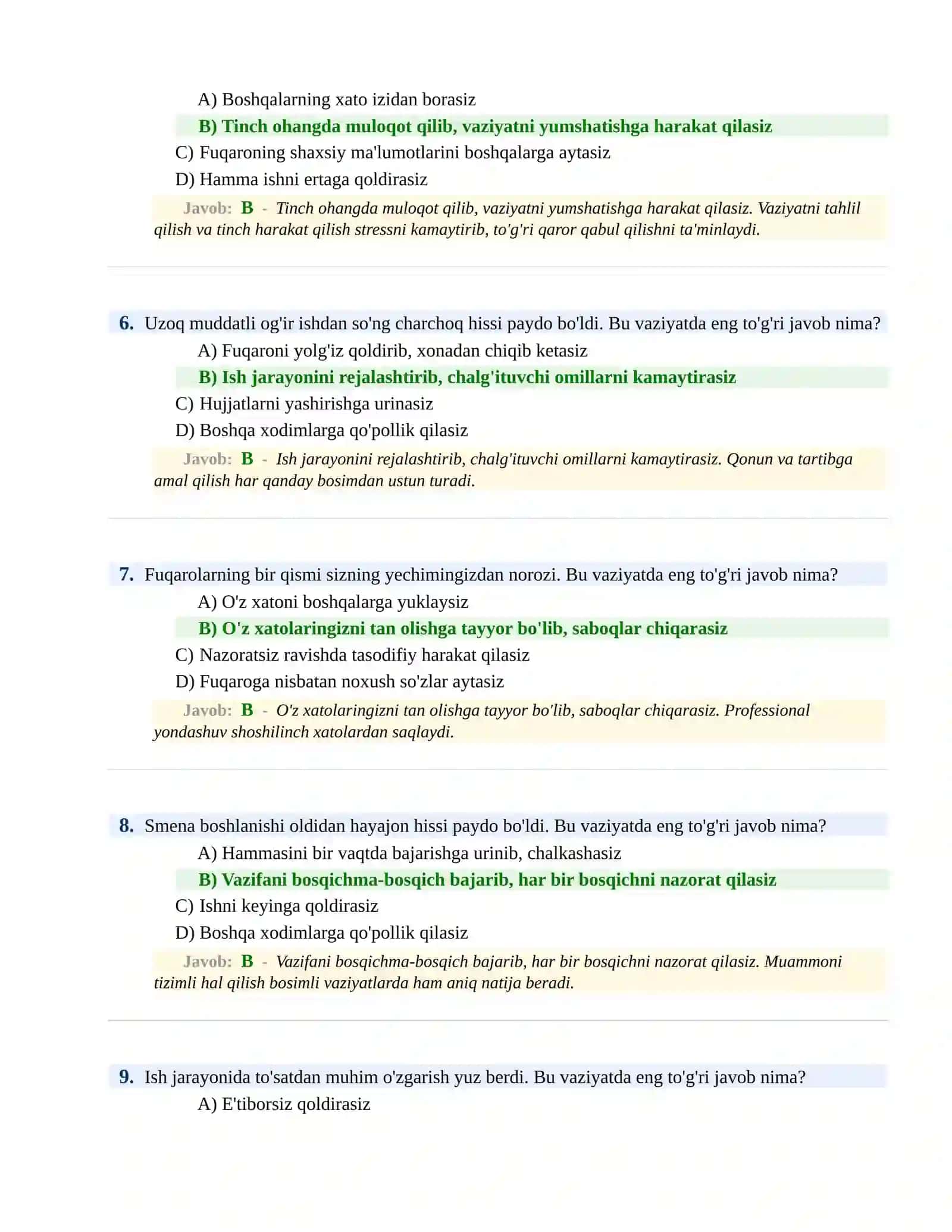 BOJXONA XIZMATIGA ISHGA KIRISH PSIXOLOGIK SINOV Testlari 3