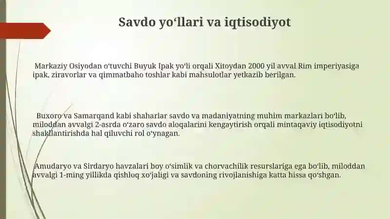 Buyuk Ipak Yo'li va Qadimgi Markaziy Osiyo 3