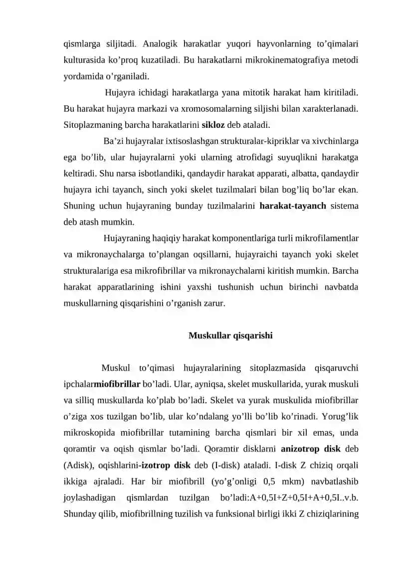 Hujayraning tayanch-harakat sistemasi 3
