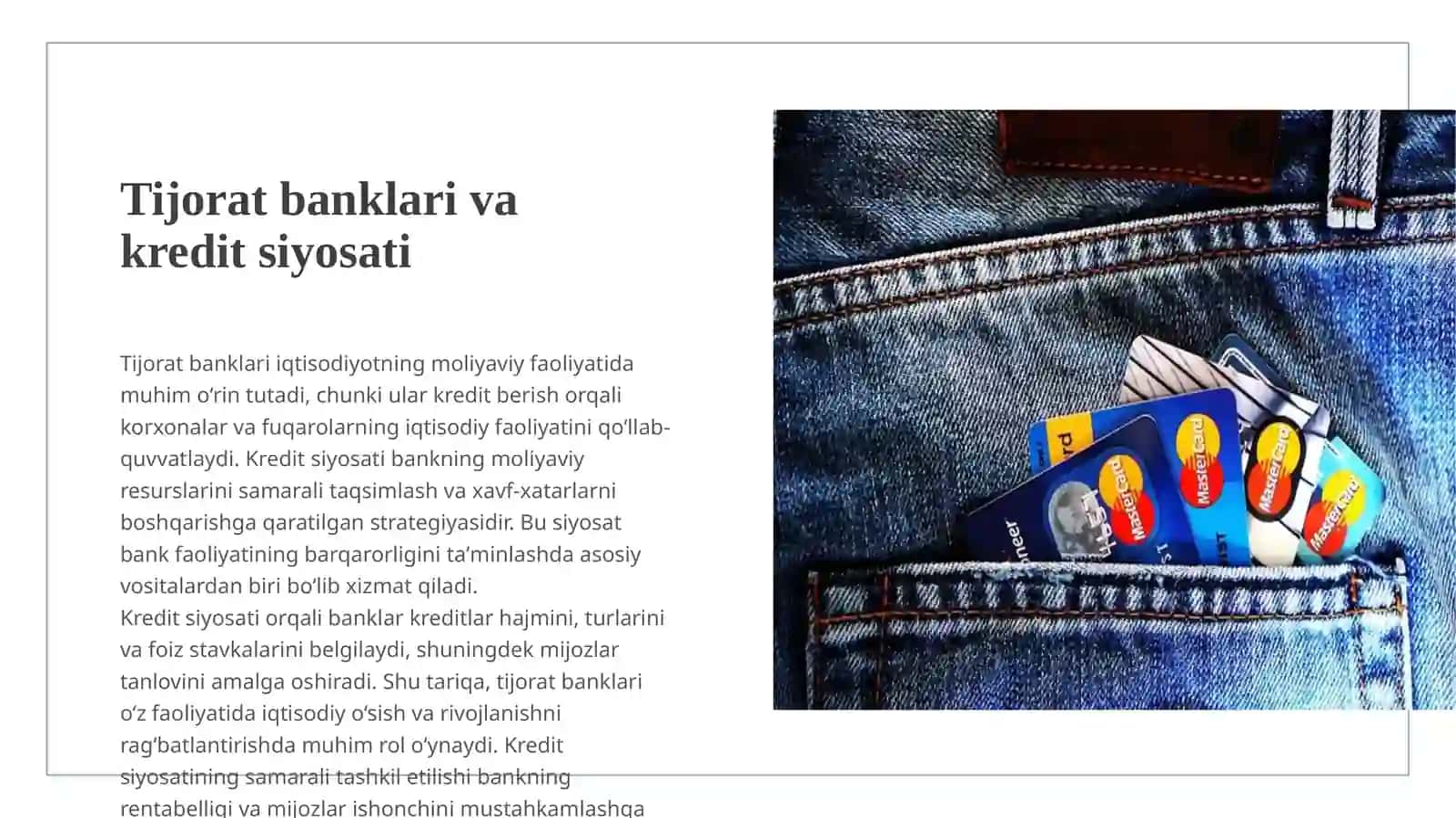 Tijorat banklarida kreditlashni tashkil etishning iqtisodiy va huquqiy asoslari 3
