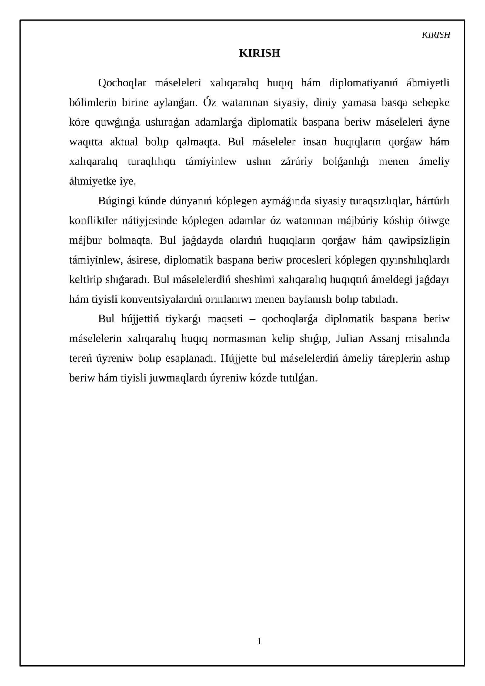 Qochoqlar: diplomatik boshpana berish masalasi (Julian Assanj misolida) 3