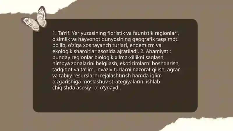 Yer yuzasining floristik va faunistik regionlari 3