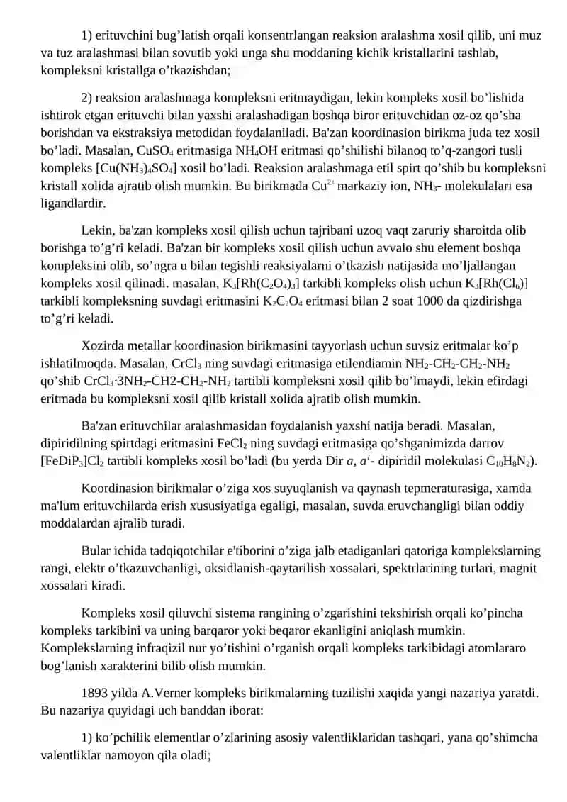 KOORDINATSION BIRIKMALARNING SINFLANISHI VA NOMEKLATURASI 3