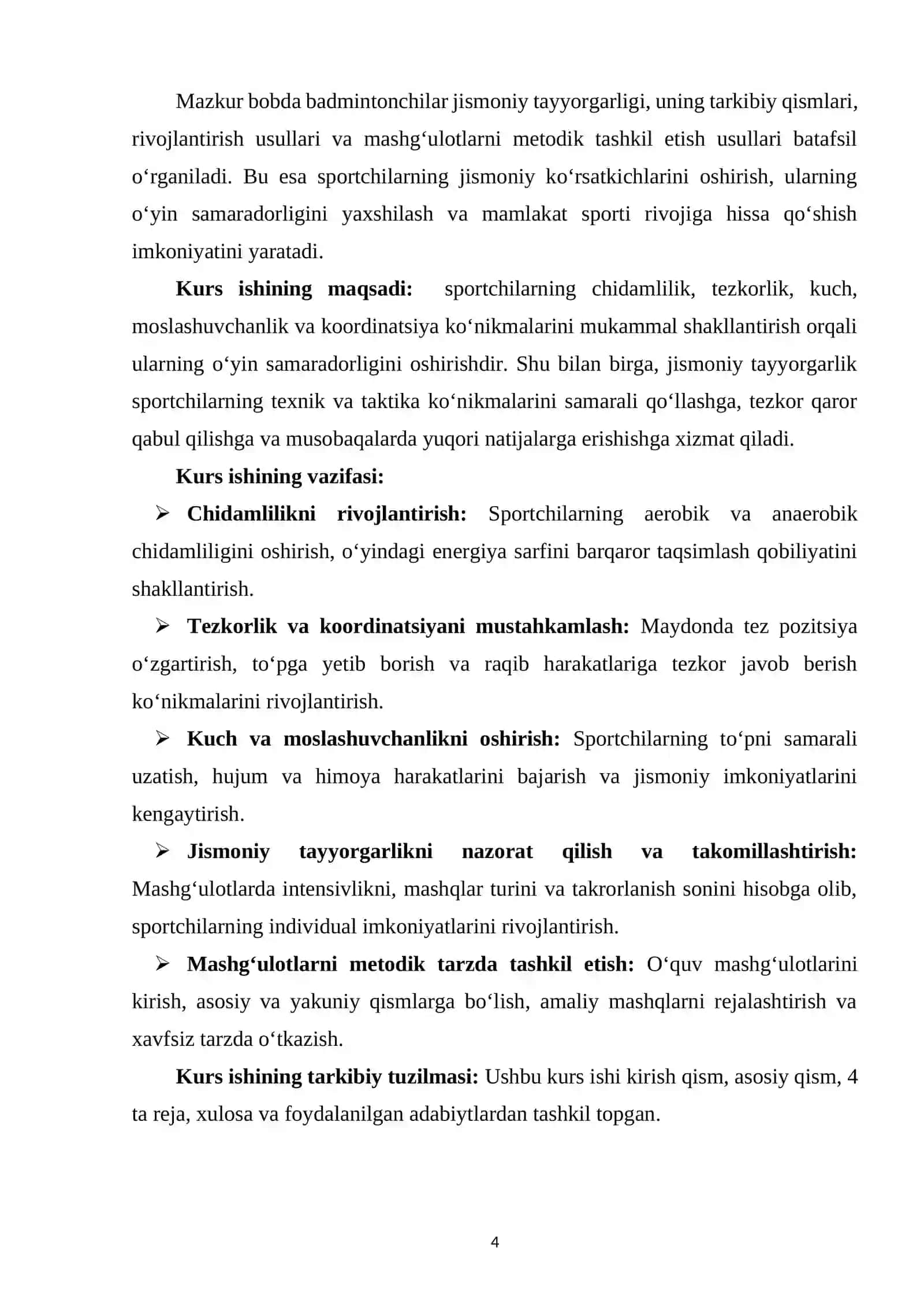 Badmintonchilar jismoniy tayorgarligiga va uni rivojlanish uslubiyati 3