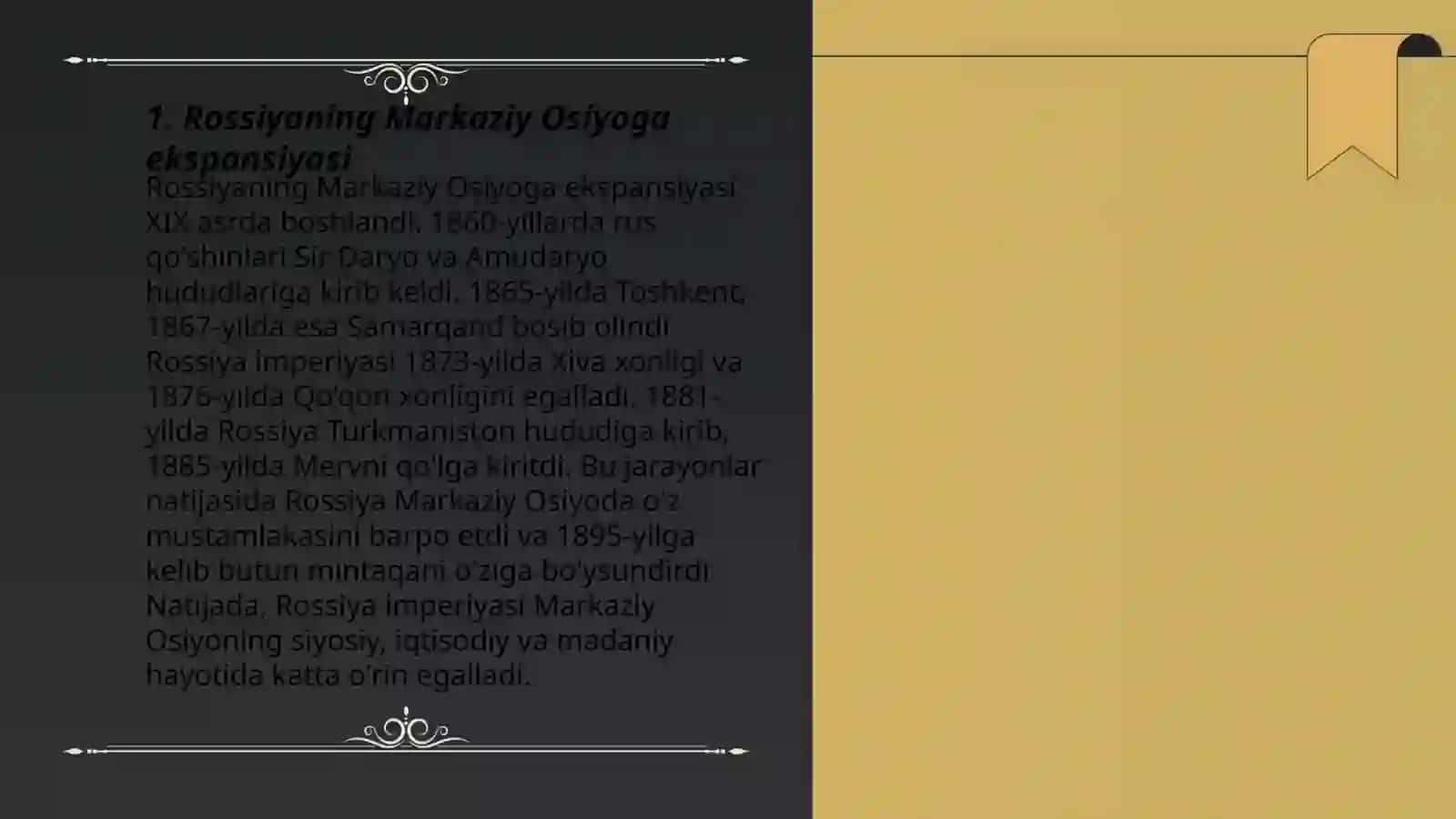 Rossiya Imperiyasining Markaziy Osiyo siyosati 3