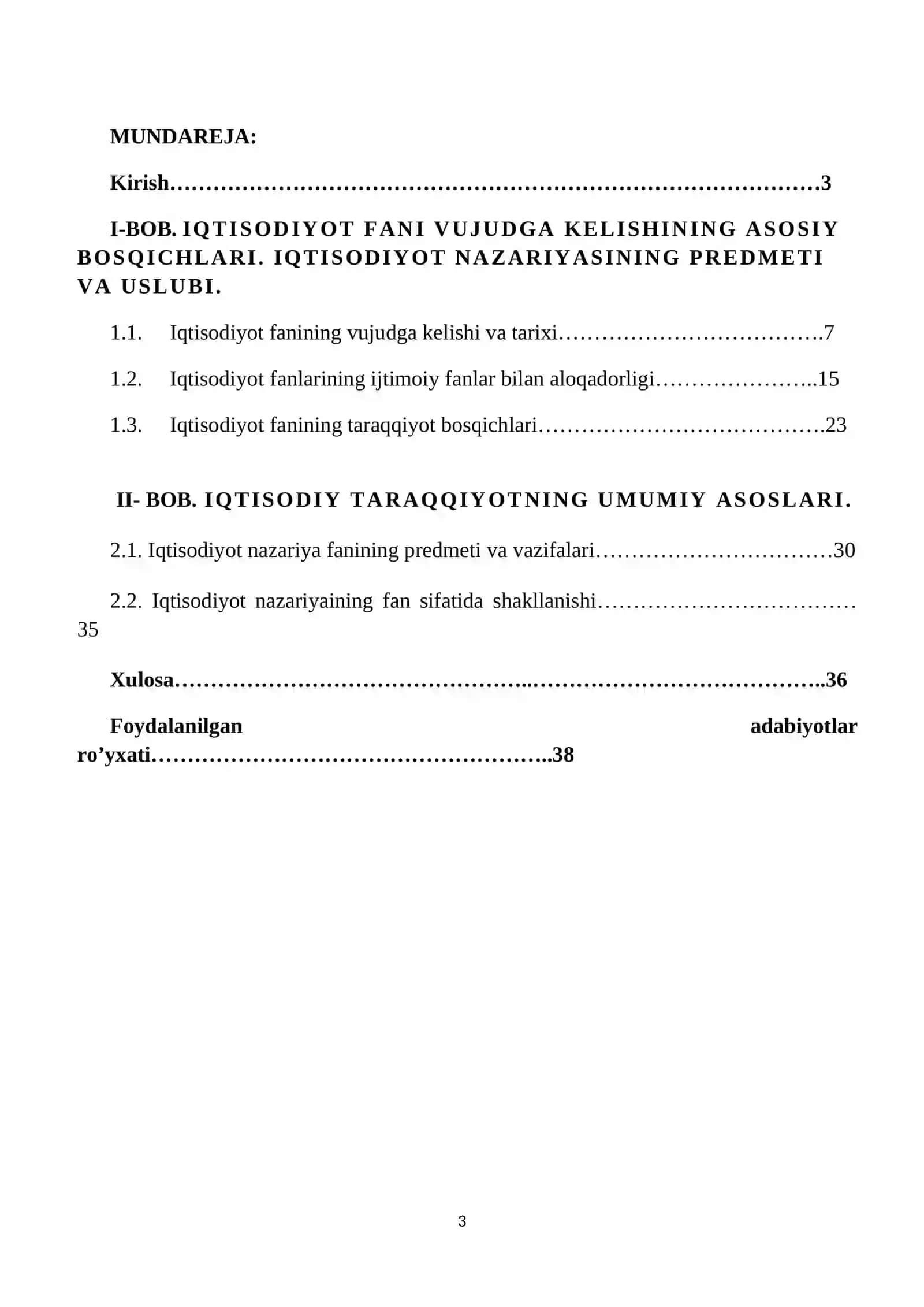 IQTISODIYOT NAZARIYASI KURSI 3