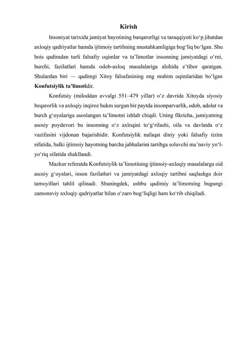 Konfutsiylik ta'limotida ijtimoiy-axloqiy masalalar 3
