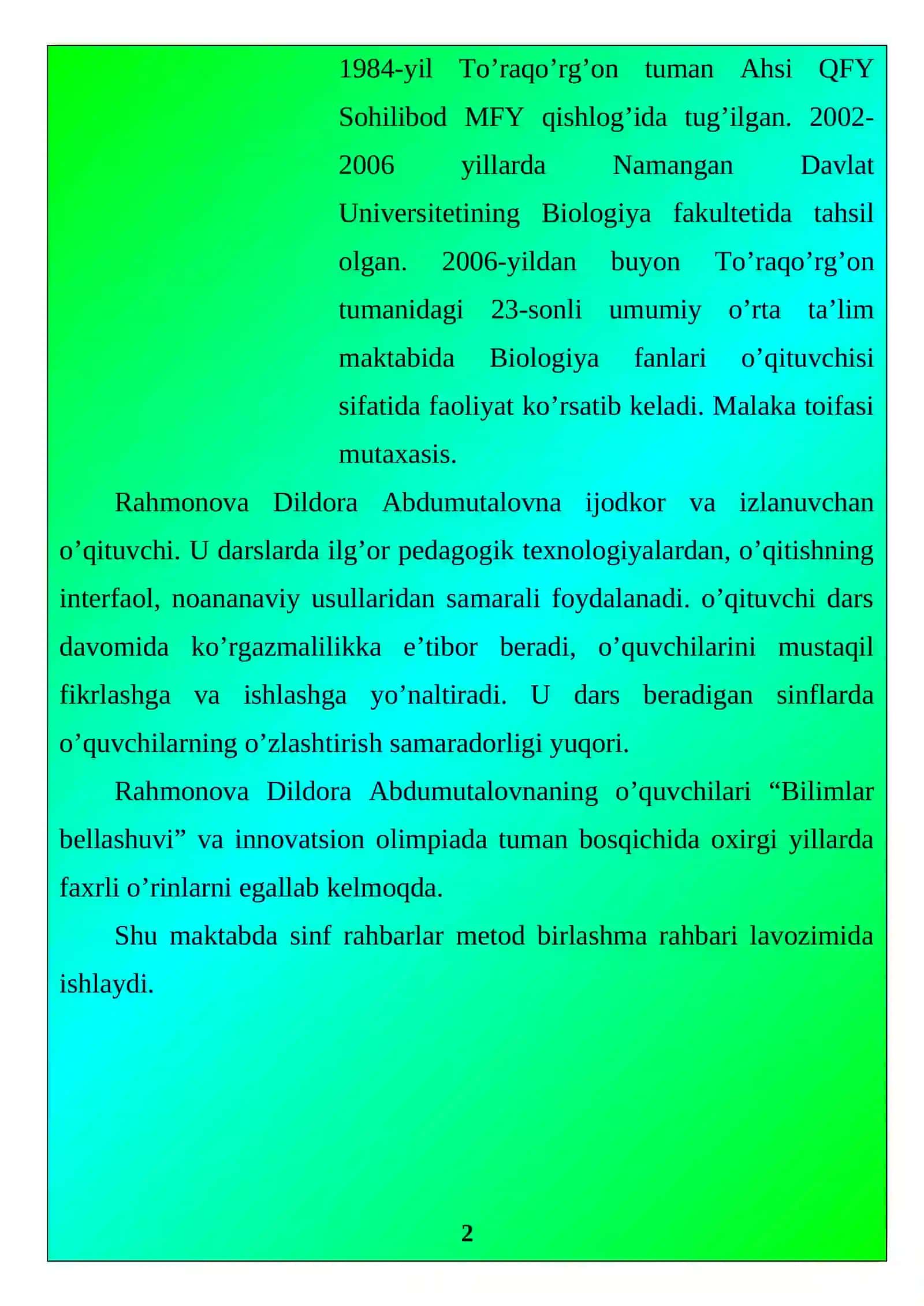 ITUZUMDOSHLAR OILASI 3