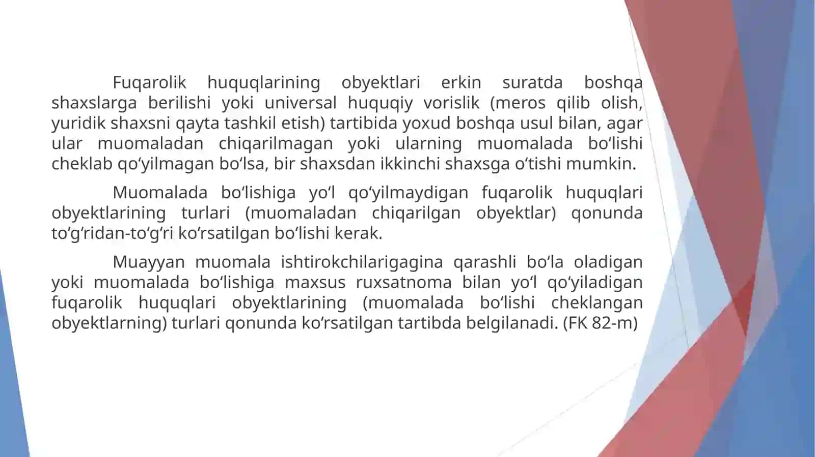 FUQAROLIK HUQUQI OBYEKTLARI 3