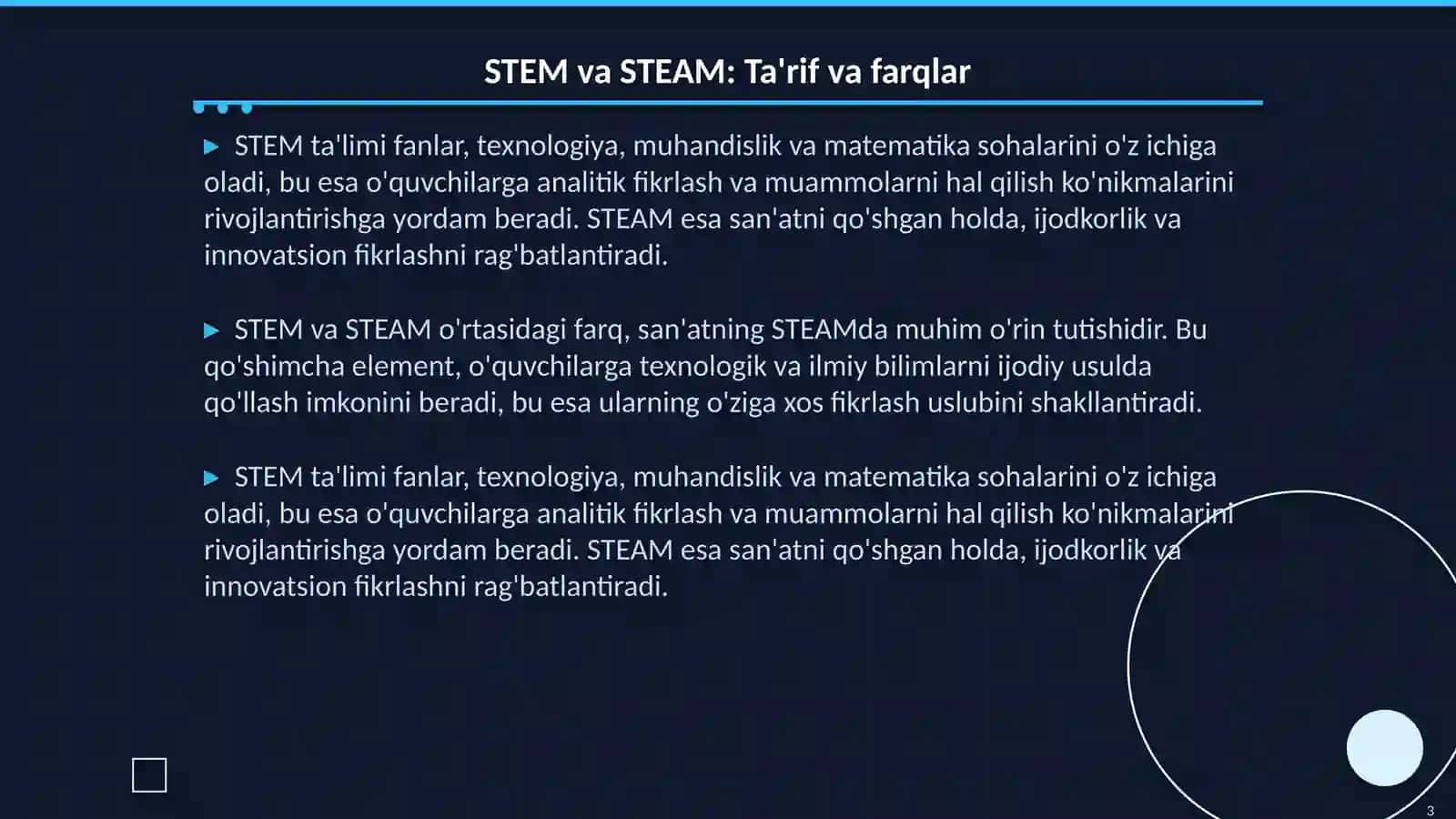 STEM va STEAMning rivojlanishi 3