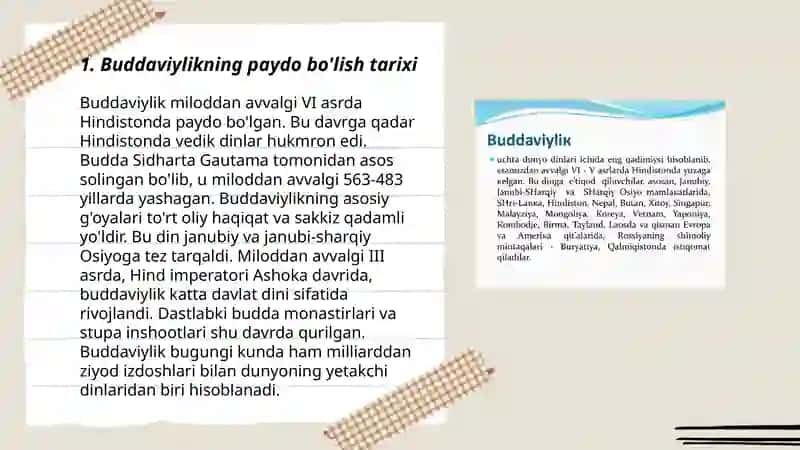 Buddaviylik dinining paydo bo’lish tarixi 3