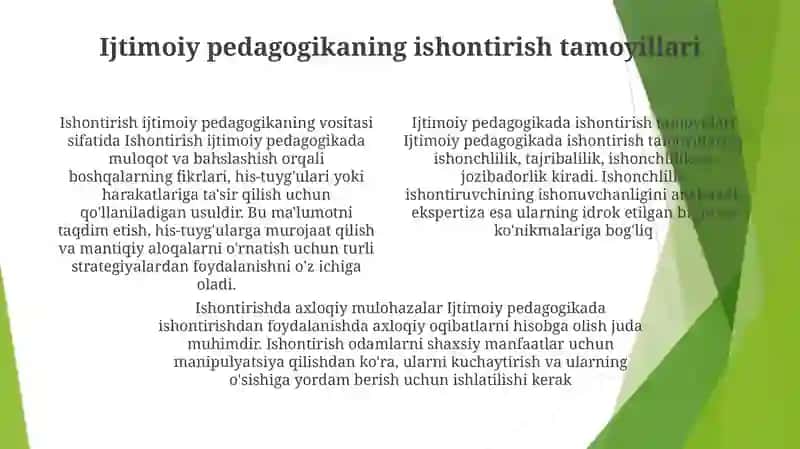 Ijtimoiy Pedagogikada Ishontirish Metodi 3
