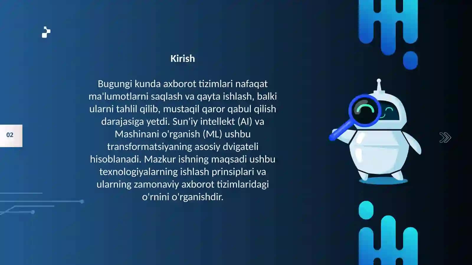 Axborot tizimlarida Sun'iy intellekt va mashina o'rganish 3