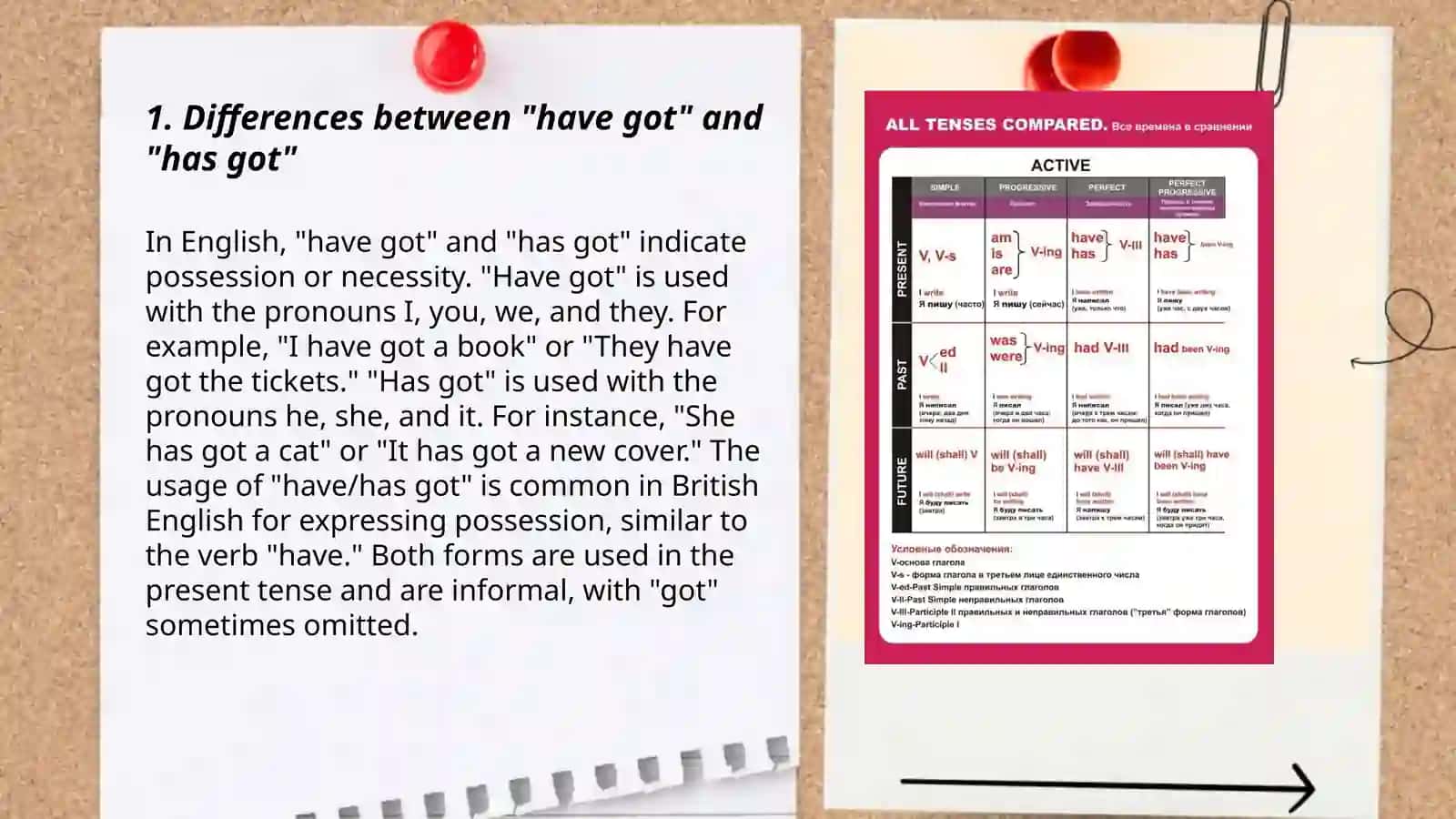 Differences between "have got" and "has got" 3