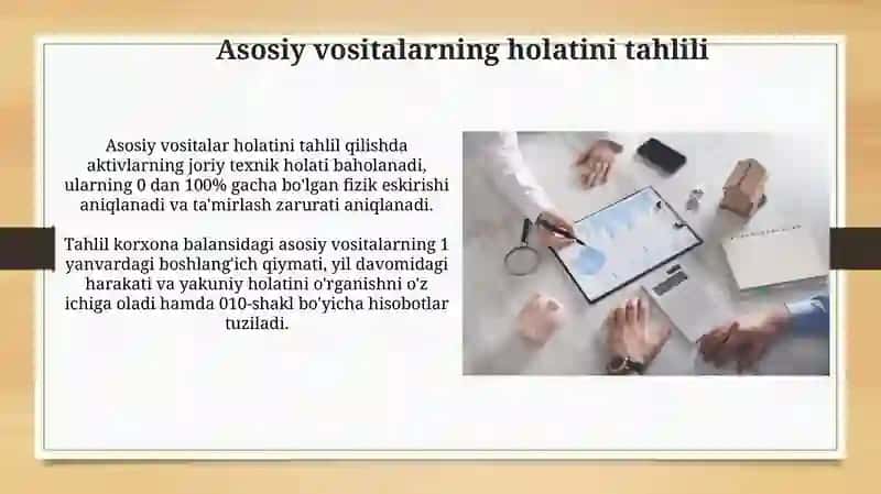 Asosiy Vositalar Holati va Ulardan Samamrali Foydalanishni Tahlili 3