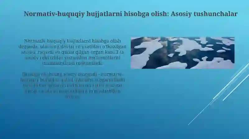 Normativ-huququy hujjatlarning hisobini yuritish 3