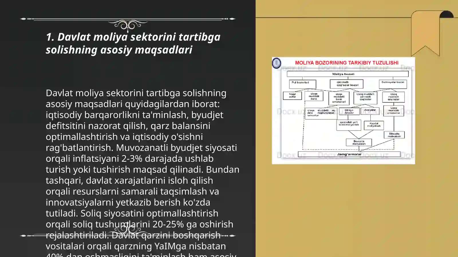 Davlat moliya bozorini tartibga solishdagi roʻli 3