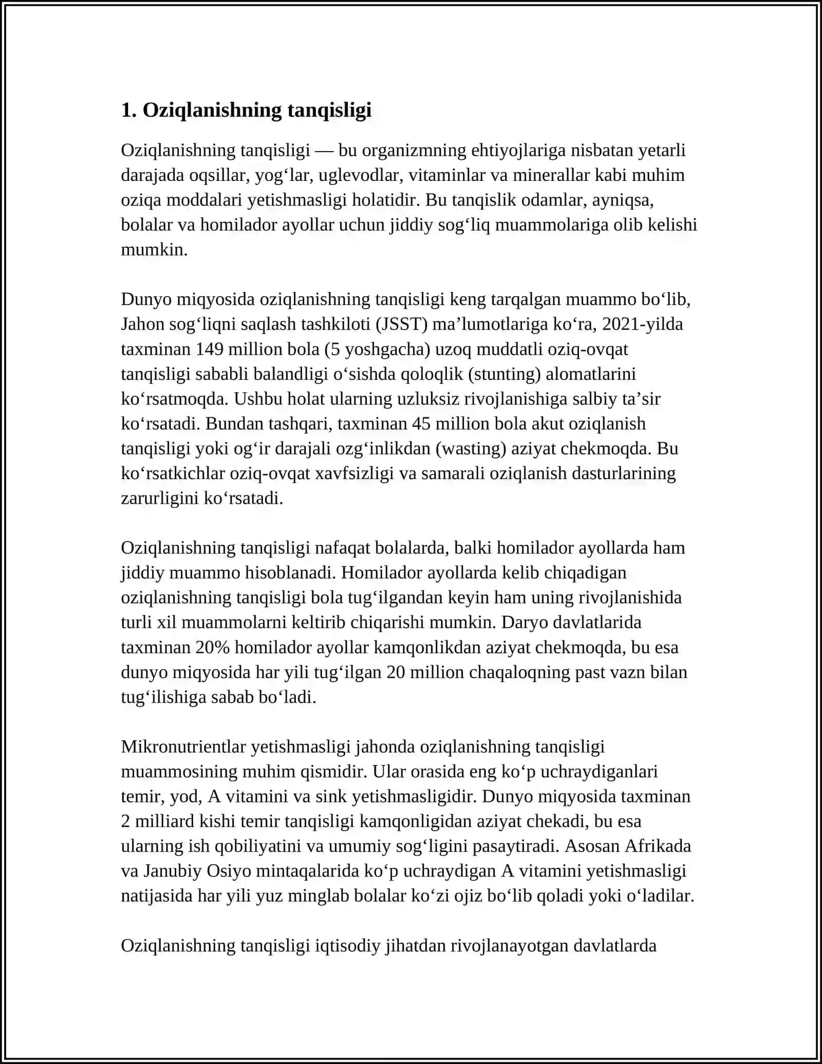 OVQATLANISHNING TANQISLIGI VA VITAMIN KASALLIKLARI VA ULARNING KELIB CHIQISHI 3