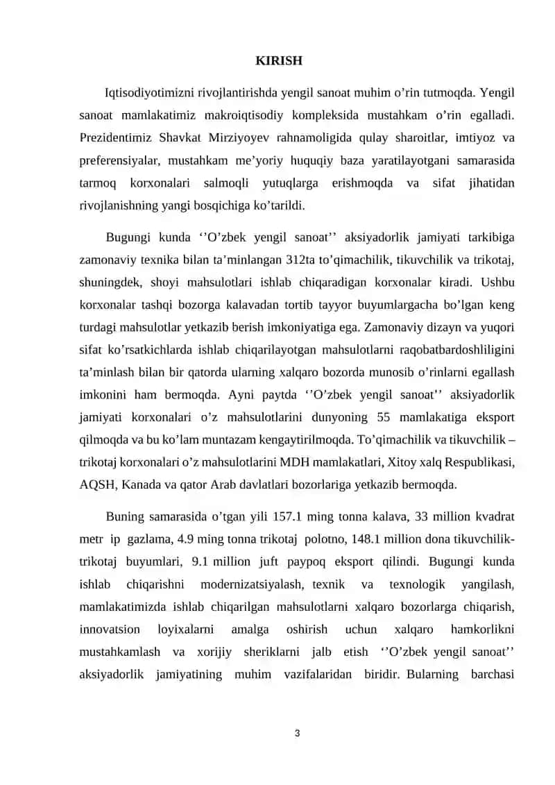 "Hindiston ayollar liboslari" KURS ISHI 3