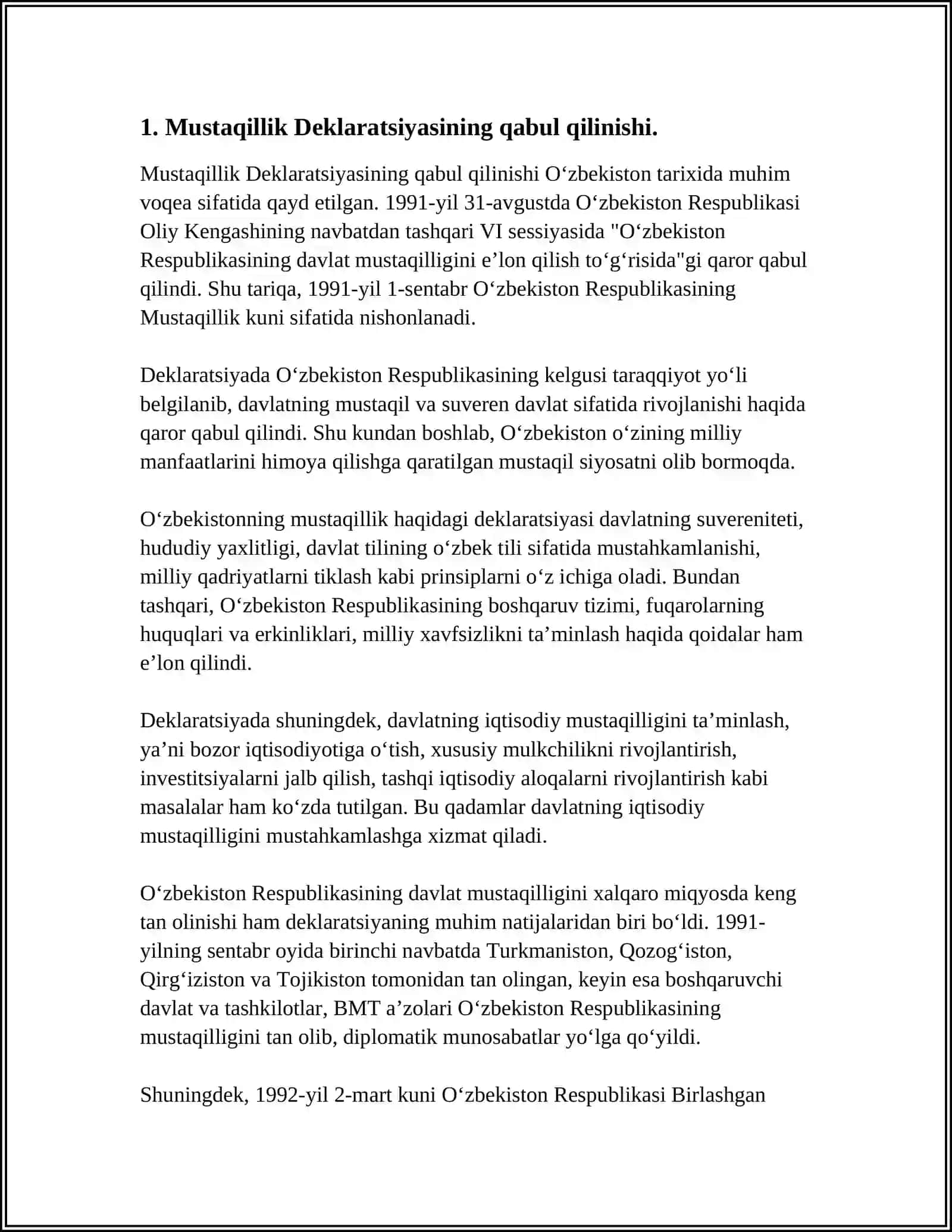 MUSTAQILLIK DEKLARATSIYASI 3
