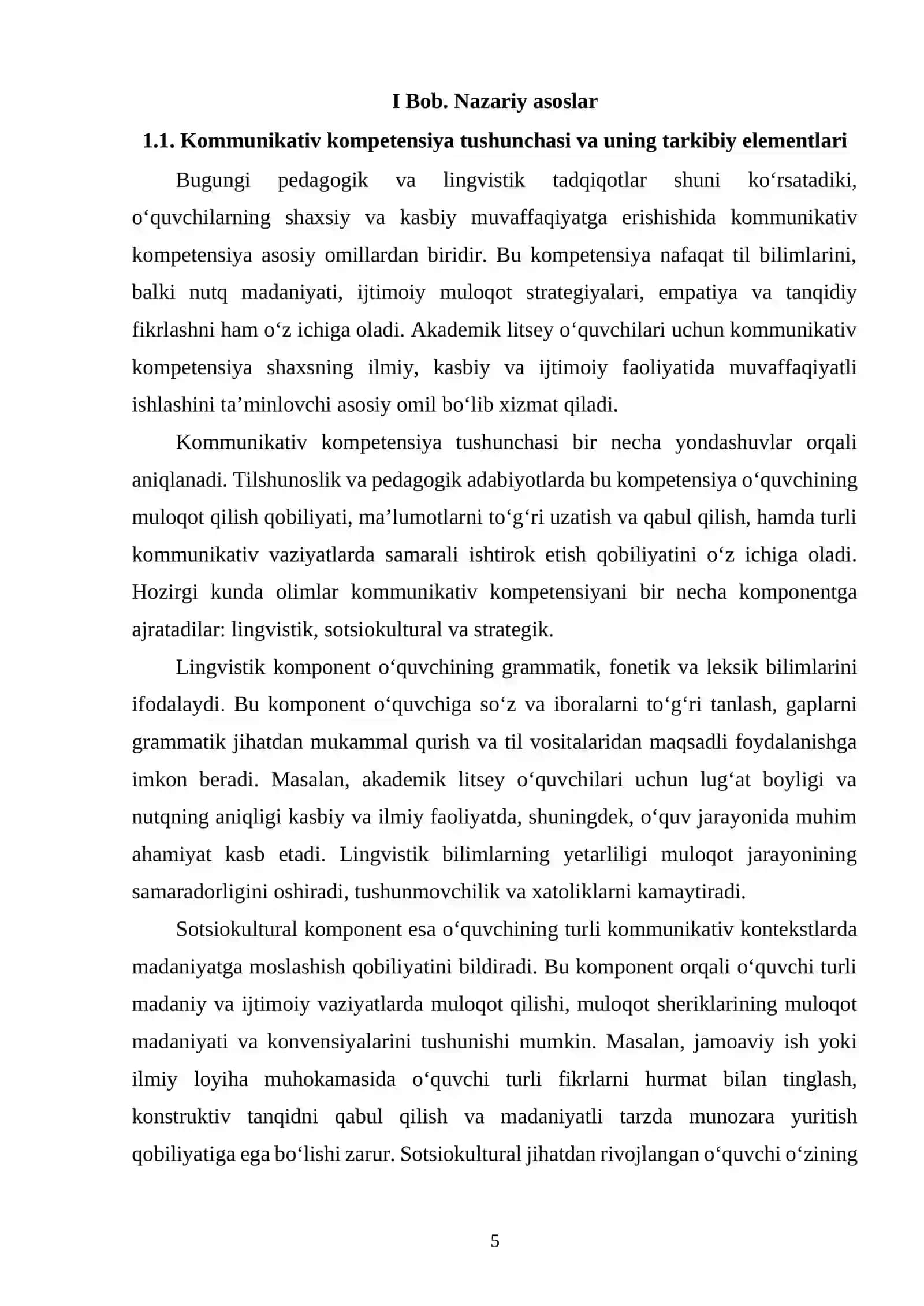 AKADEMIK LITSEY O'QUVCHILARINING KOMMUNIKATIV KOMPETENSIYASINI RIVOJLANTIRISHDA CASE-STUDY TEXNOLOGIYASINING O'RNI 4