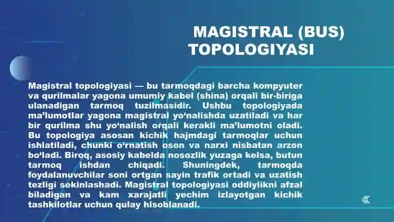 Tarmoq Topologiyalari Afzalliklari va Kamchiliklari 4