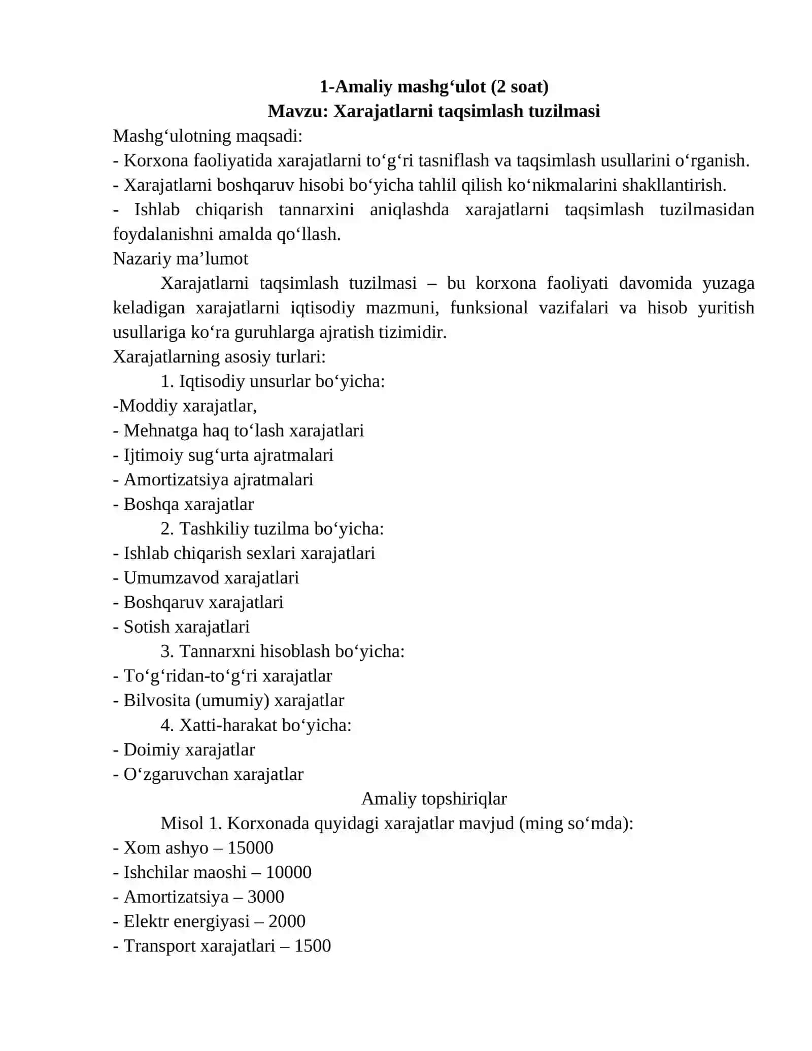 Uslubiy ko‘rsatma 60720800 - «Mashinasozlik texnologiyasi mashinasozlik ishlab chiqarishni jihozlash va avtomatlashtirish» ta’lim yo‘nalishi bo‘yicha talabalarga 4