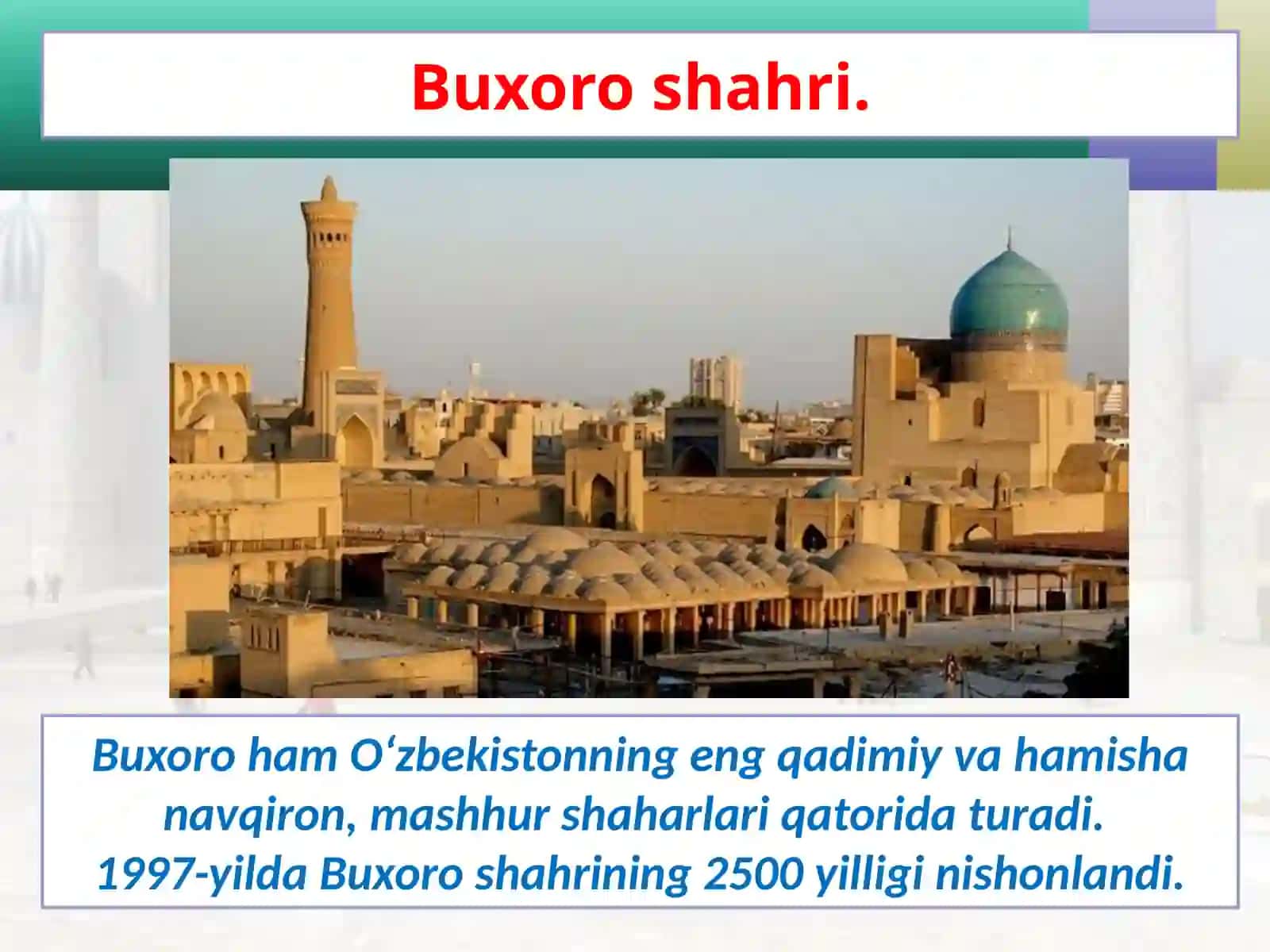 O‘zbekistonning tarixiy shaharlari 4