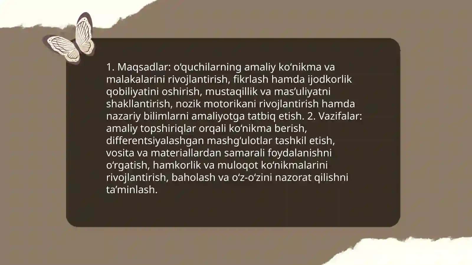 Boshlang'ich sinflarda mahorat darslari usuli 4