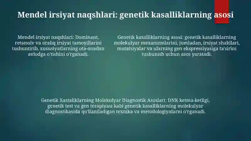 Genetik Xastaliklarning Molekulyar Diagnostik Asoslari 4