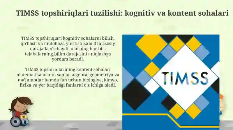 TIMSS topshiriqlari turlari va ularning tuzilmasi 4