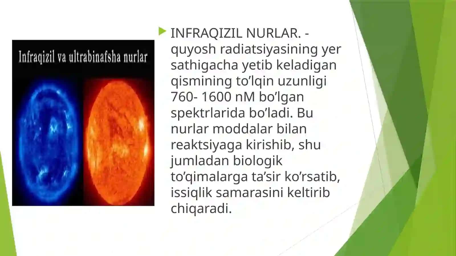 infraqizil radiatsiya jadalligini tekshirish usullari 4