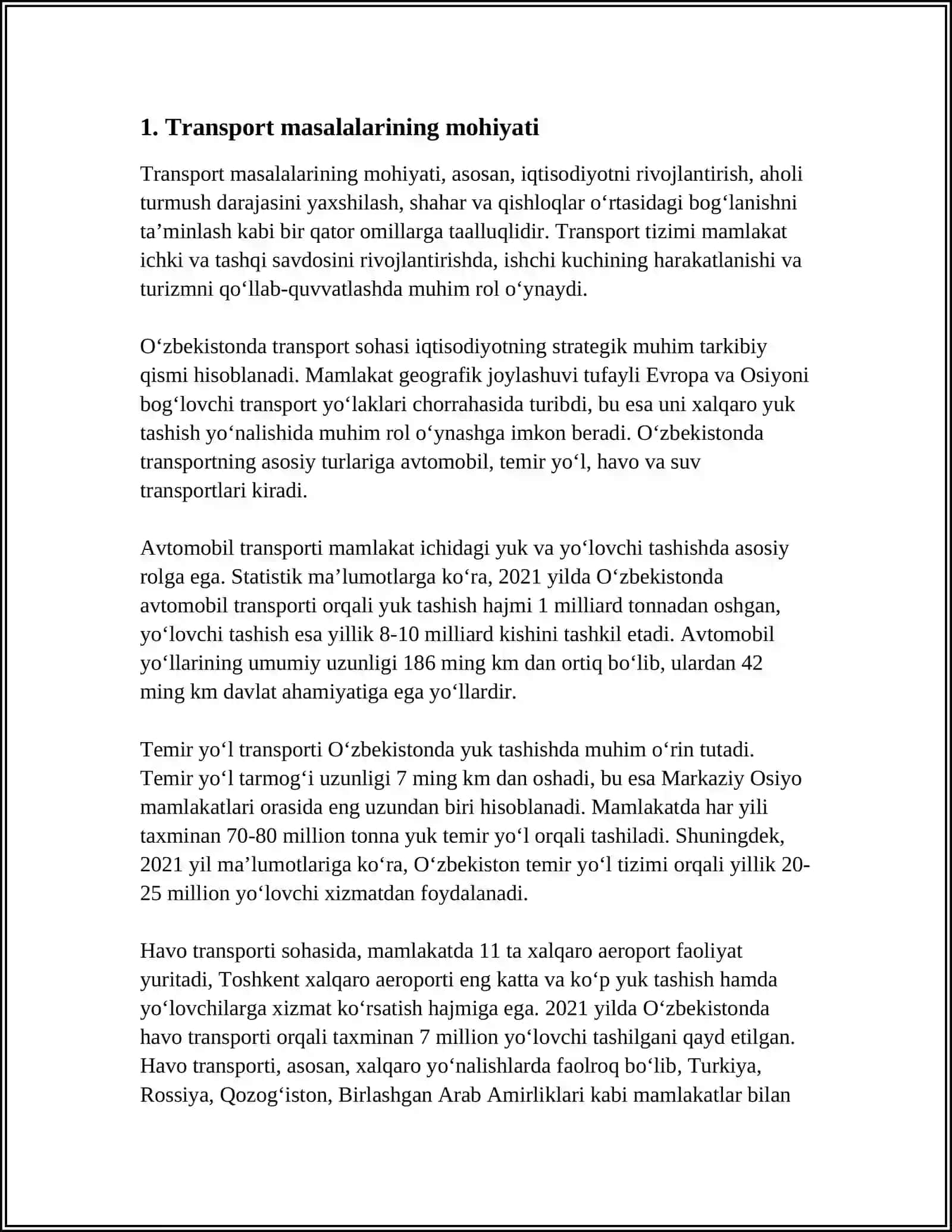 TRANSPORT MASALALARIGA KELTIRILADIGAN TAQSIMOT MASALALARI.USKUNALARNI OPTIMAL TAQSIMLASH MASALALARI.MUTAXASISKARNI ISH OʻRINLARIGA OPTIMAL TAQSIMLASH MASALALARI 4