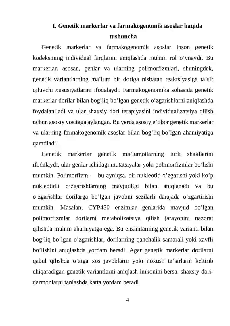 Farmakogenomika va Shaxsiy Dori Tanlov 4