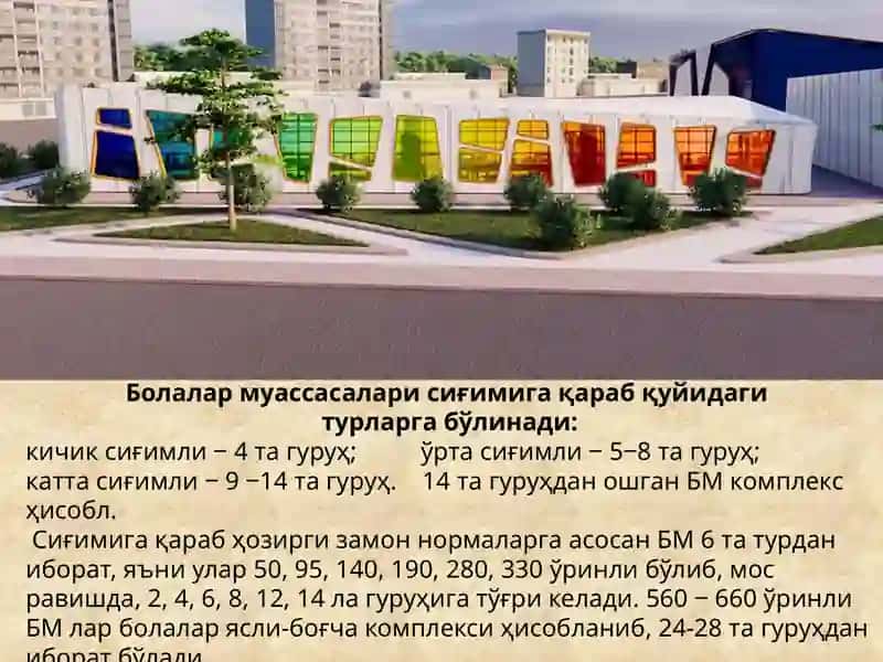 МАКТАБГАЧА ЁШДАГИ БОЛАЛАР МУАССАСАЛАРИ 4