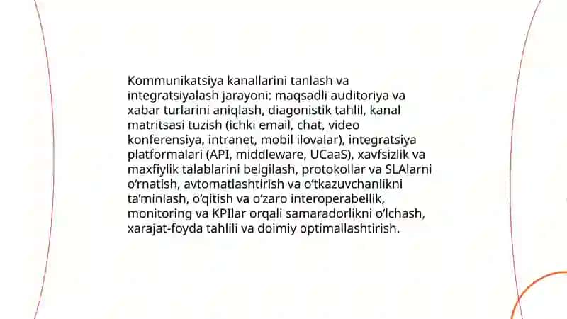 Tashkilot ichida samarali kommunikatsiya tizimlarini yaratish va boshqarish 4