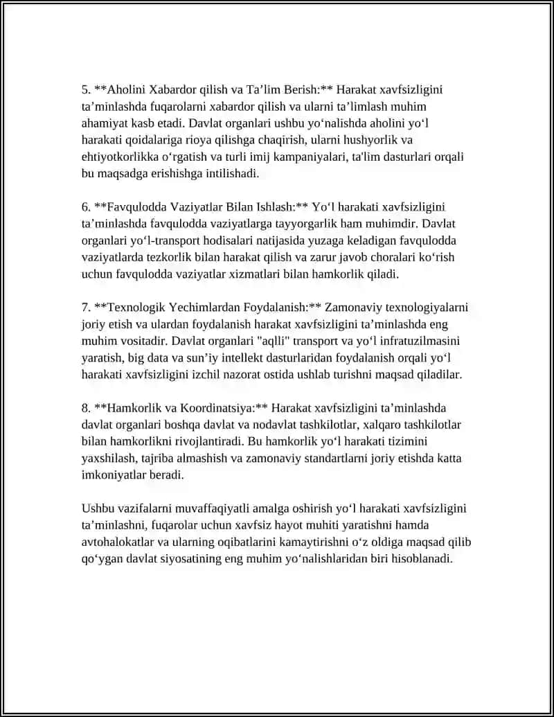 HARAKAT HAVFSIZLIGINI TA’MINLASH TIZIMIDA DAVLAT ORGANLARINING ROLI 4