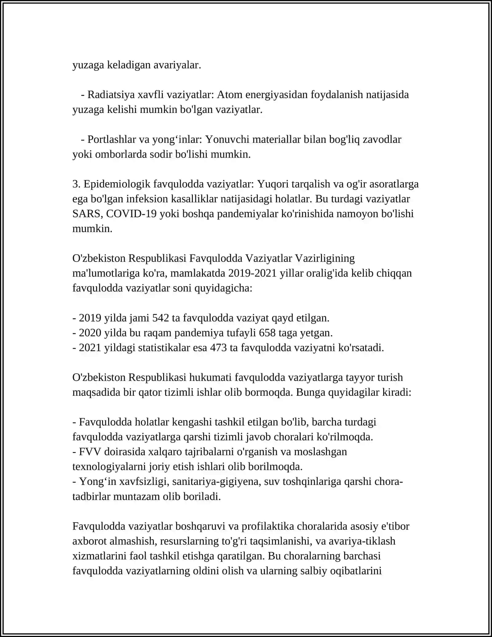FAVQULODDA VAZIYAT OQIBATLARINI TUGATISH VA QUTQARISH ISHLARIDA AMALIY ISHTIROK ETISH 4